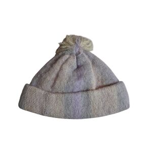 Donegal Design Hand Woven in Ireland Winter Hat PURPLE Mohair & Wool Beret